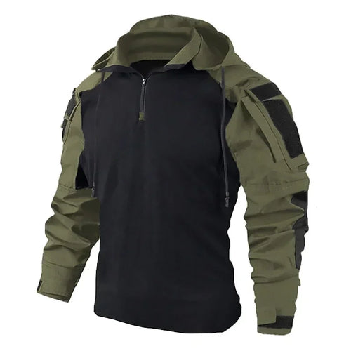 Outdoor Uniform Tactical Suits Wear Resistant T-Shirt Hood Pants Men