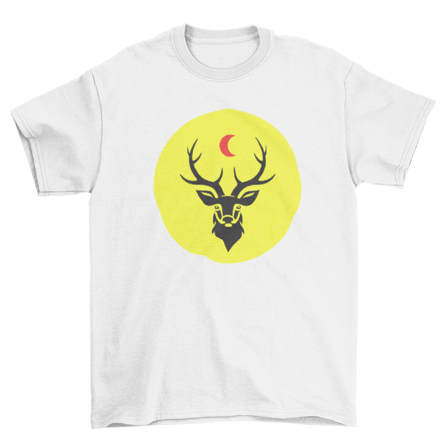 Wild Hunt Sun Moon Royalty Free Graphic tee Hunt Deer animal t-shirt